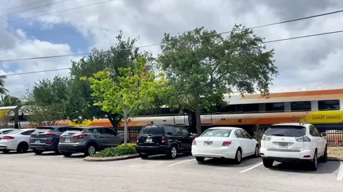 Brightline in Stuart, Florida Stock Footage 274028174