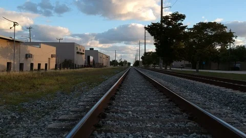 Brightline Virgin Train in Miami Stock Footage 104227430