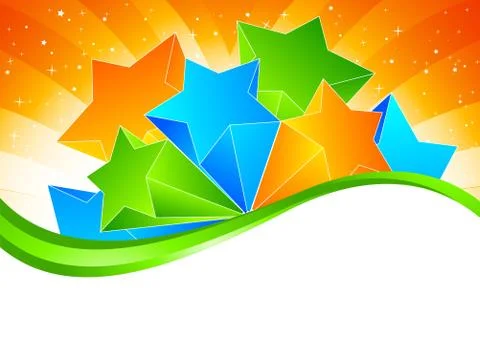 Brightly background with star Stock Illustration