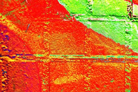 Brightly colored brickwork, modified color scheme, bright colorful background Stock Photos