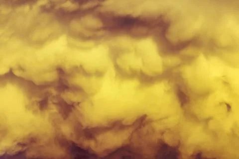 Brightly colored evening fire clouds Stock Photos