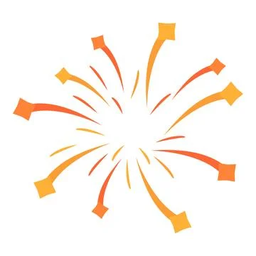 Brightly colored fireworks exploding in the sky Stock Illustration
