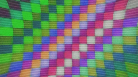 Brightly colored grids shift and change, creating a mesmerizing light display Stock Footage 302889451