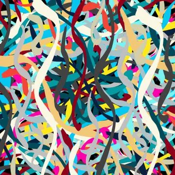 Brightly colored lines Graffiti on a black background vector illustration Illustrazione stock
