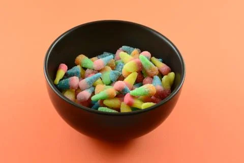Brightly colored psychedelic candy corn Stock Photos