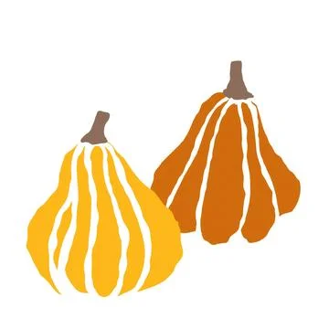 Brightly colored pumpkins on display at a local farmers market during autumn Stock Illustration