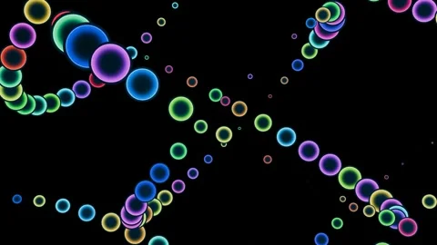 Brightly colored spinning rings of circular dots for DJ music Stock-Footage 291975952