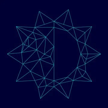 Brightness and contrast setting low poly triangulation triangulated polygonal Stock Illustration