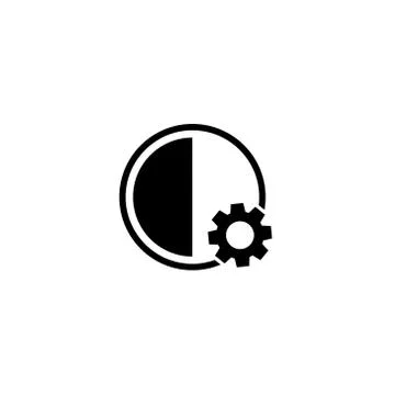 Brightness contrast Icon Vector. Stock Illustration