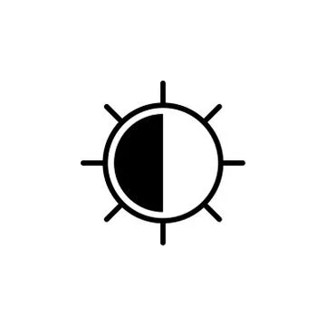 Brightness contrast Icon Vector. Stock Illustration