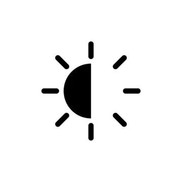 Brightness contrast Icon Vector. Stock Illustration