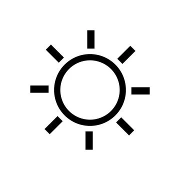 Brightness control sun icon. Vector. Stock Illustration