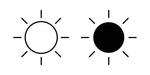 Brightness icon Illustration designs pack for Web Stock Illustration