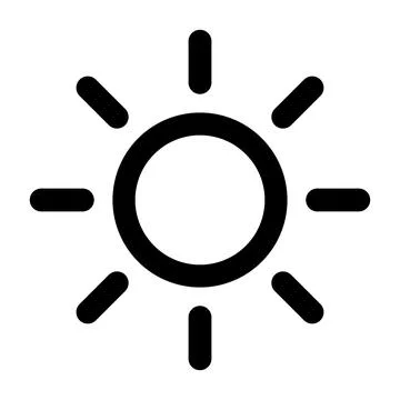Brightness Icon. Intensity setting symbol Sun sign Stock Illustration
