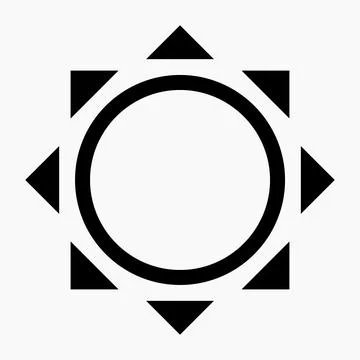 Brightness Icon isolated minimal single flat linear icon Stock Illustration