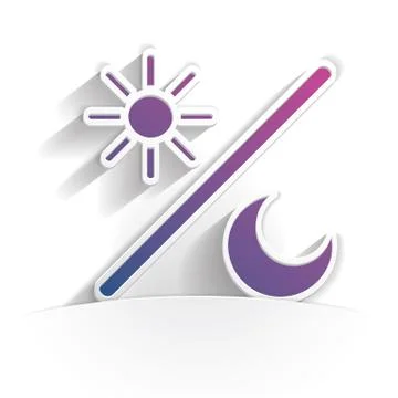 Brightness icon paper Stock Illustration