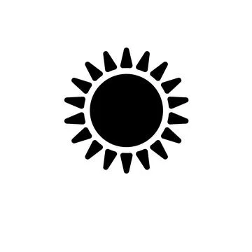 Brightness, Intensity Setting, Bright Sun Solid Flat Vector Icon Isolated on  Illustrazione stock