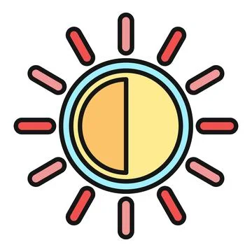 Brightness level sun icon indicating display settings Stock Illustration