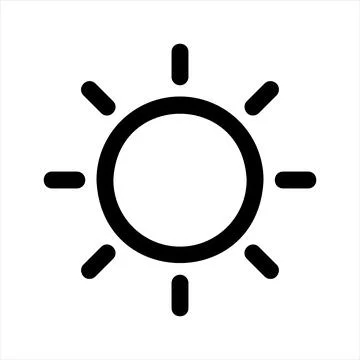 Brightness line icon vector illustration isolated on white background Illustrazione stock