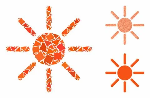 Brightness Mosaic Icon of Tremulant Elements Stock Illustration