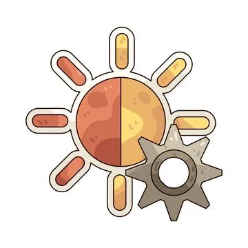 Brightness setting illustration Stock Illustration