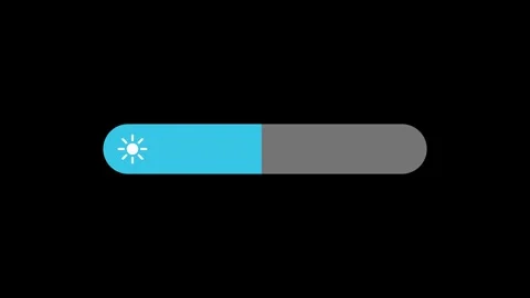 Brightness slider level control animation isolated on black background 库存影片 330604661