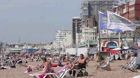 Brighton beach Stock Footage 32251455