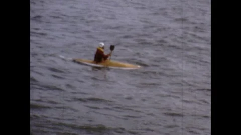 Brighton Canoing 1973 Stock Footage 252738107