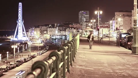 Brighton ferris wheel timelapse Stock Footage 81015456