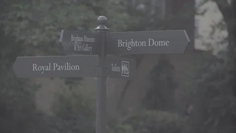 Brighton - Footpath Sign Stock Footage 81674042