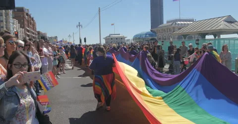 Brighton gay pride parade Stock Footage 66513293