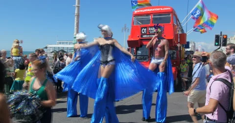 Brighton gay pride parade Stock Footage 67127023