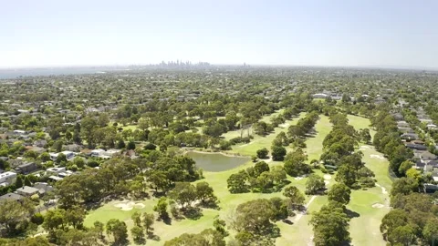 Brighton Golf Course Flyover 1 Stock Footage 150069408