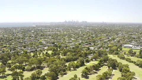 Brighton Golf Course Flyover 5 Stock Footage 150069859