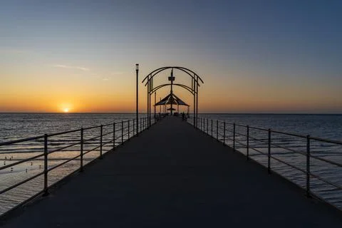 Brighton Jetty at sunset Stock Photos