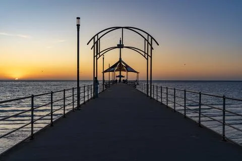 Brighton Jetty at sunset Stock Photos
