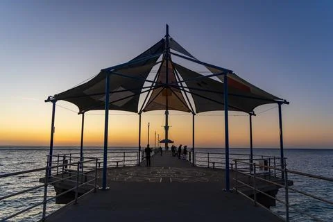 Brighton Jetty at sunset Stock Photos