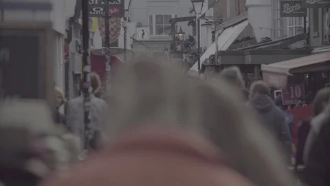 Brighton Laines - Busy Stock Footage 81674642