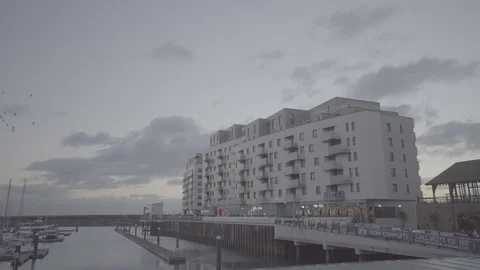Brighton Marina at dusk Stock Footage 81401547