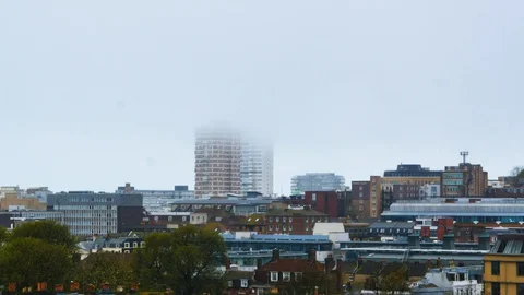Brighton Misty Cityscape Stock Footage 120017465