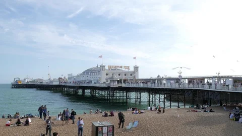 Brighton Pier 1 Stock Footage 90757119