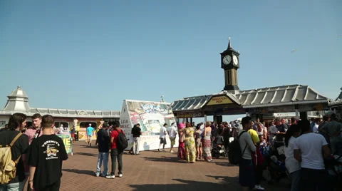 Brighton Pier Concourse Wide Stock Footage 39715655