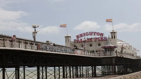 Brighton pier 스톡 동영상 126938206