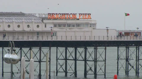 Brighton Pier Lights Stock Footage 23872376