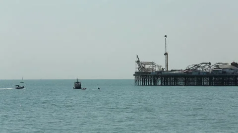 Brighton Pier Long Rack Focus Stock Footage 39696715
