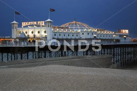 Brighton Pier Magic Hour Stock Photos