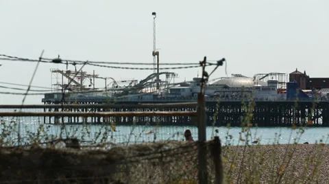 Brighton Pier Rack Focus Stock Footage 39708425