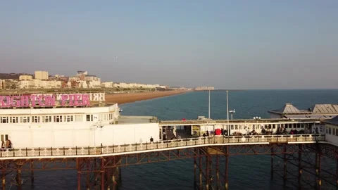 BRIGHTON PIER SIGN Video stock 172420923