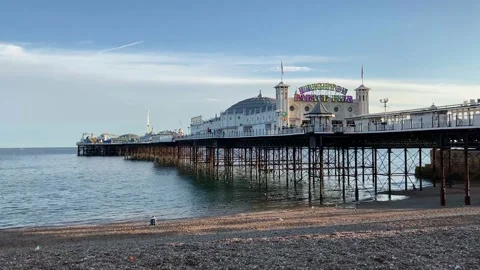 Brighton Pier, UK in August Stock Footage 141873060