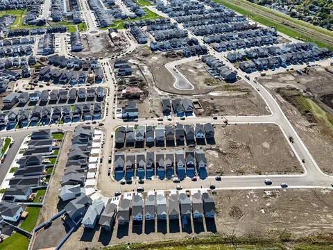 Brighton residential development in Saskatoon under construction Stock-Fotos